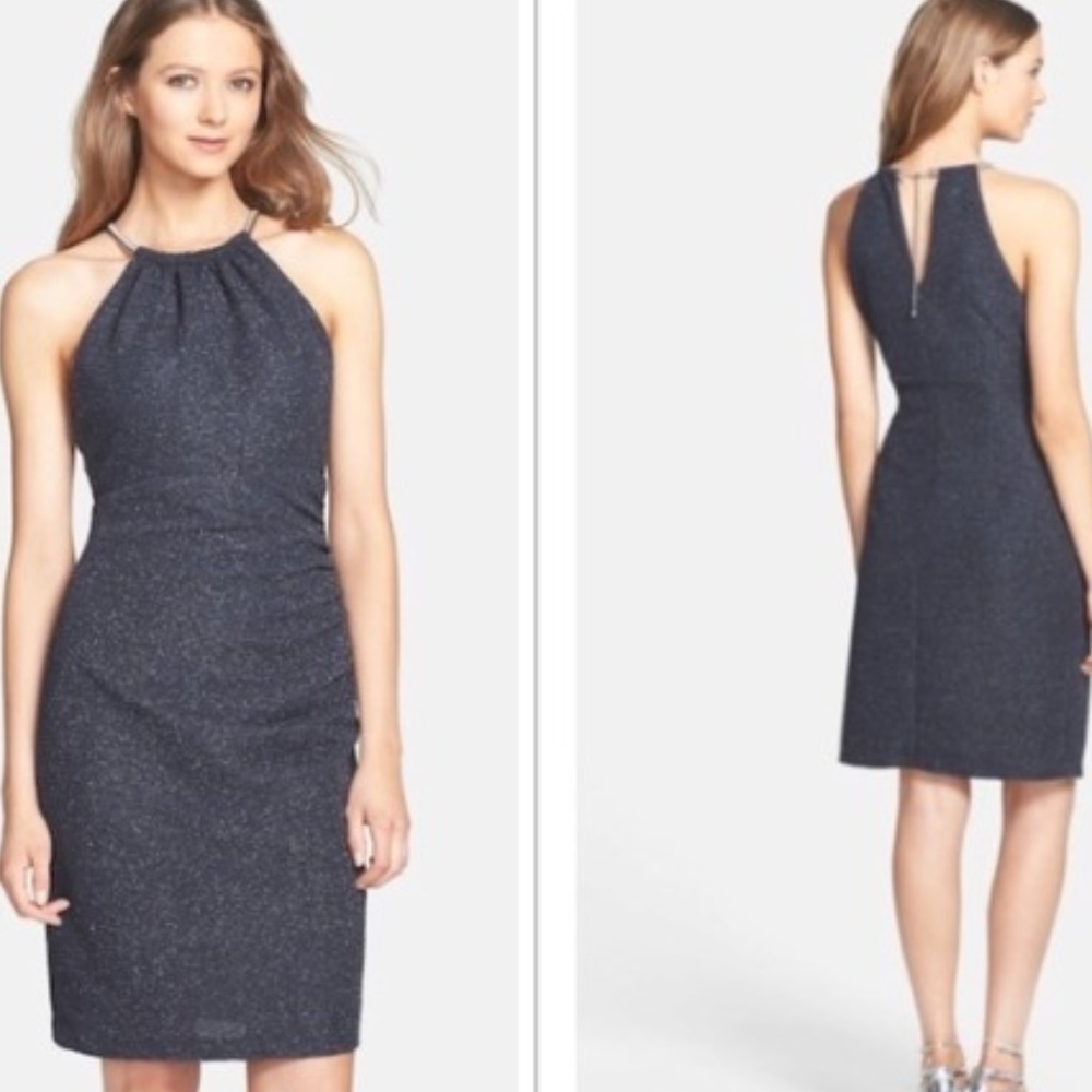 Eliza J Beautiful Shimmer Halter Dress